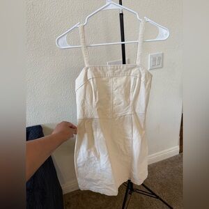 Hollister Cream Strappy Denim Dress